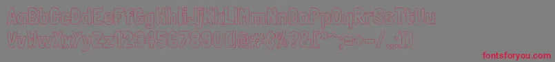 LondrinaoutlineRegular Font – Red Fonts on Gray Background