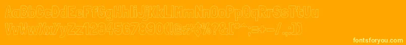 LondrinaoutlineRegular Font – Yellow Fonts on Orange Background