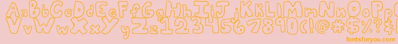 Bubblii Font – Orange Fonts on Pink Background