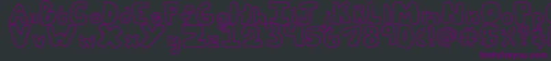 Bubblii Font – Purple Fonts on Black Background