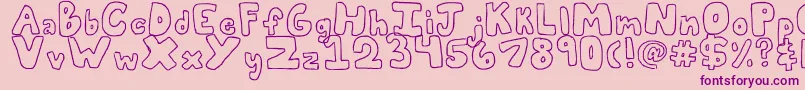 Bubblii Font – Purple Fonts on Pink Background