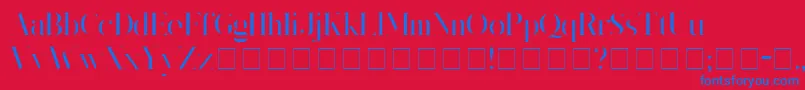Kingsgmb Font – Blue Fonts on Red Background