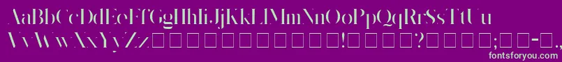 Kingsgmb Font – Green Fonts on Purple Background