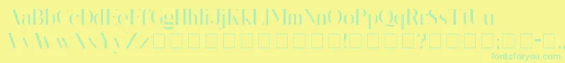 Police Kingsgmb – polices vertes sur fond jaune