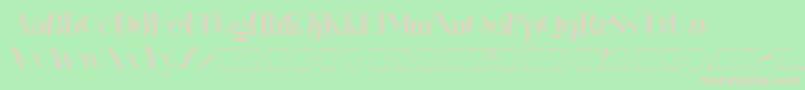 Kingsgmb-fontti – vaaleanpunaiset fontit vihreällä taustalla