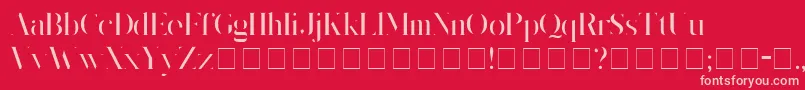 Kingsgmb Font – Pink Fonts on Red Background