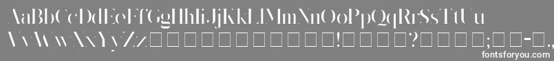 フォントKingsgmb – 灰色の背景に白い文字