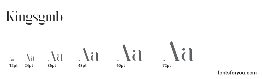 Размеры шрифта Kingsgmb