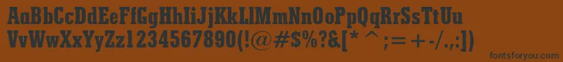 StymieExtraBoldCondensedBt-Schriftart – Schwarze Schriften auf braunem Hintergrund