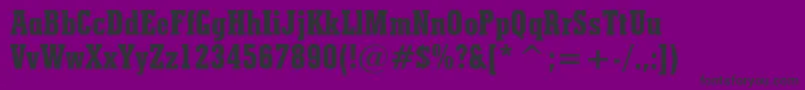 Czcionka StymieExtraBoldCondensedBt – czarne czcionki na fioletowym tle