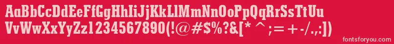 StymieExtraBoldCondensedBt-Schriftart – Rosa Schriften auf rotem Hintergrund