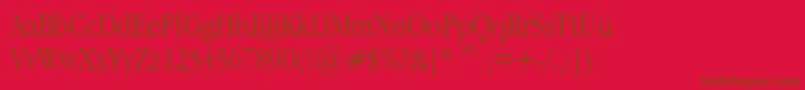 Garnrpla Font – Brown Fonts on Red Background