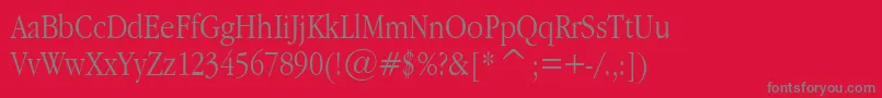 Garnrpla Font – Gray Fonts on Red Background