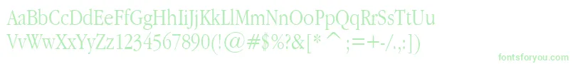 Garnrpla Font – Green Fonts on White Background
