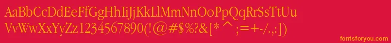 Garnrpla Font – Orange Fonts on Red Background