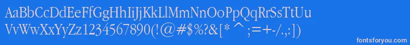 Garnrpla Font – Pink Fonts on Blue Background