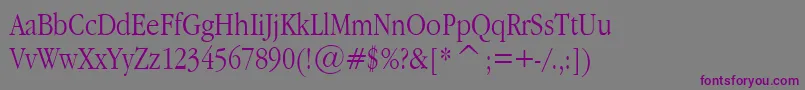 Garnrpla Font – Purple Fonts on Gray Background