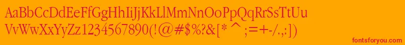 Garnrpla Font – Red Fonts on Orange Background