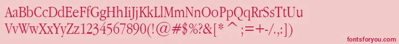 Garnrpla Font – Red Fonts on Pink Background