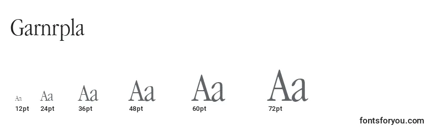 Garnrpla Font Sizes