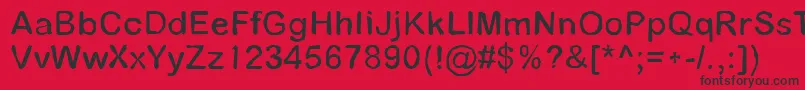 Pathfinder Font – Black Fonts on Red Background