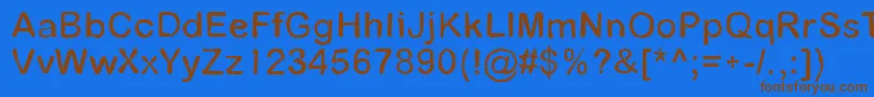 Pathfinder Font – Brown Fonts on Blue Background