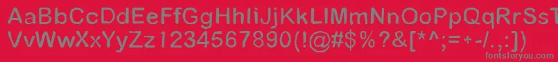 Pathfinder Font – Gray Fonts on Red Background