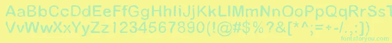 Pathfinder Font – Green Fonts on Yellow Background