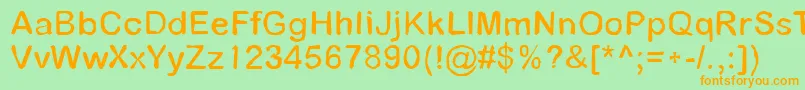 Pathfinder Font – Orange Fonts on Green Background