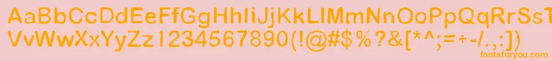 Pathfinder Font – Orange Fonts on Pink Background
