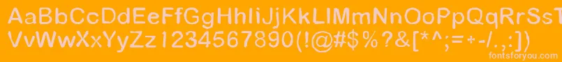 Pathfinder Font – Pink Fonts on Orange Background