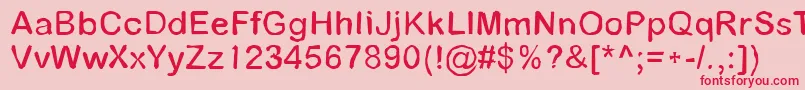 Pathfinder Font – Red Fonts on Pink Background