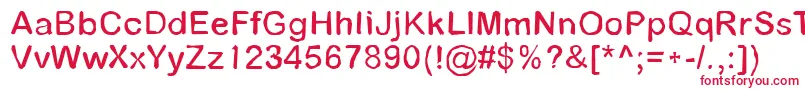 Pathfinder Font – Red Fonts on White Background