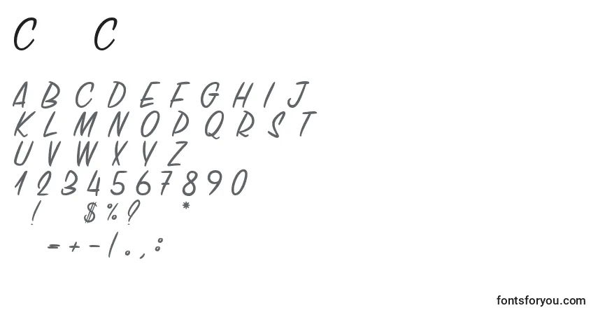 Schriftart ChickenChorizo – Alphabet, Zahlen, spezielle Symbole