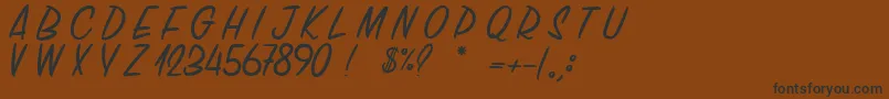 ChickenChorizo Font – Black Fonts on Brown Background