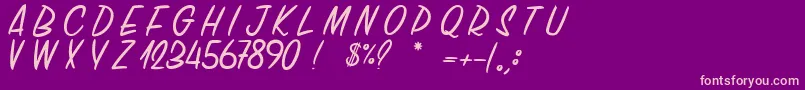 ChickenChorizo Font – Pink Fonts on Purple Background