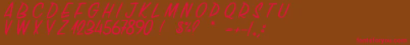 ChickenChorizo Font – Red Fonts on Brown Background