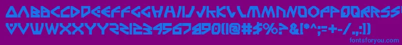 Terra Firma Bold Font – Blue Fonts on Purple Background