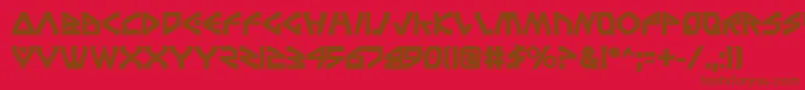 Terra Firma Bold-Schriftart – Braune Schriften auf rotem Hintergrund
