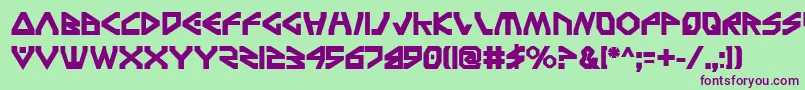 Terra Firma Bold Font – Purple Fonts on Green Background
