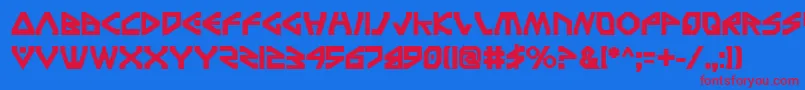 Terra Firma Bold Font – Red Fonts on Blue Background