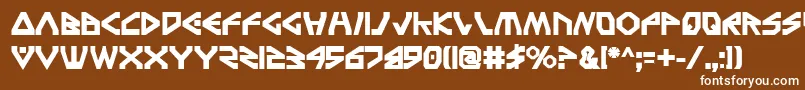 Шрифт Terra Firma Bold – белые шрифты на коричневом фоне