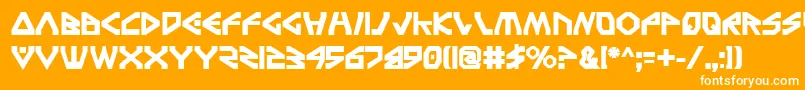 Шрифт Terra Firma Bold – белые шрифты на оранжевом фоне