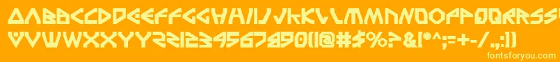 フォントTerra Firma Bold – オレンジの背景に黄色の文字