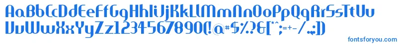 フォントAparta – 白い背景に青い文字