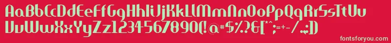 Aparta Font – Green Fonts on Red Background