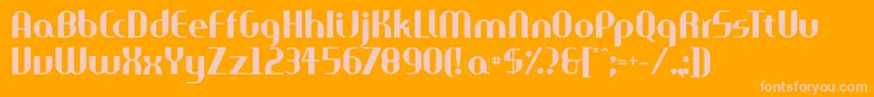 Aparta Font – Pink Fonts on Orange Background