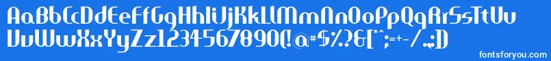 フォントAparta – 青い背景に白い文字