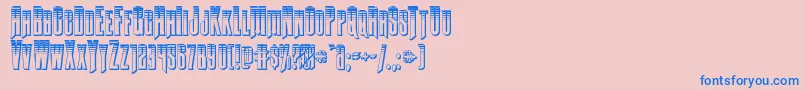 Butchsundanceplat Font – Blue Fonts on Pink Background