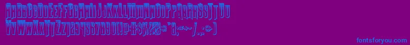 Butchsundanceplat Font – Blue Fonts on Purple Background